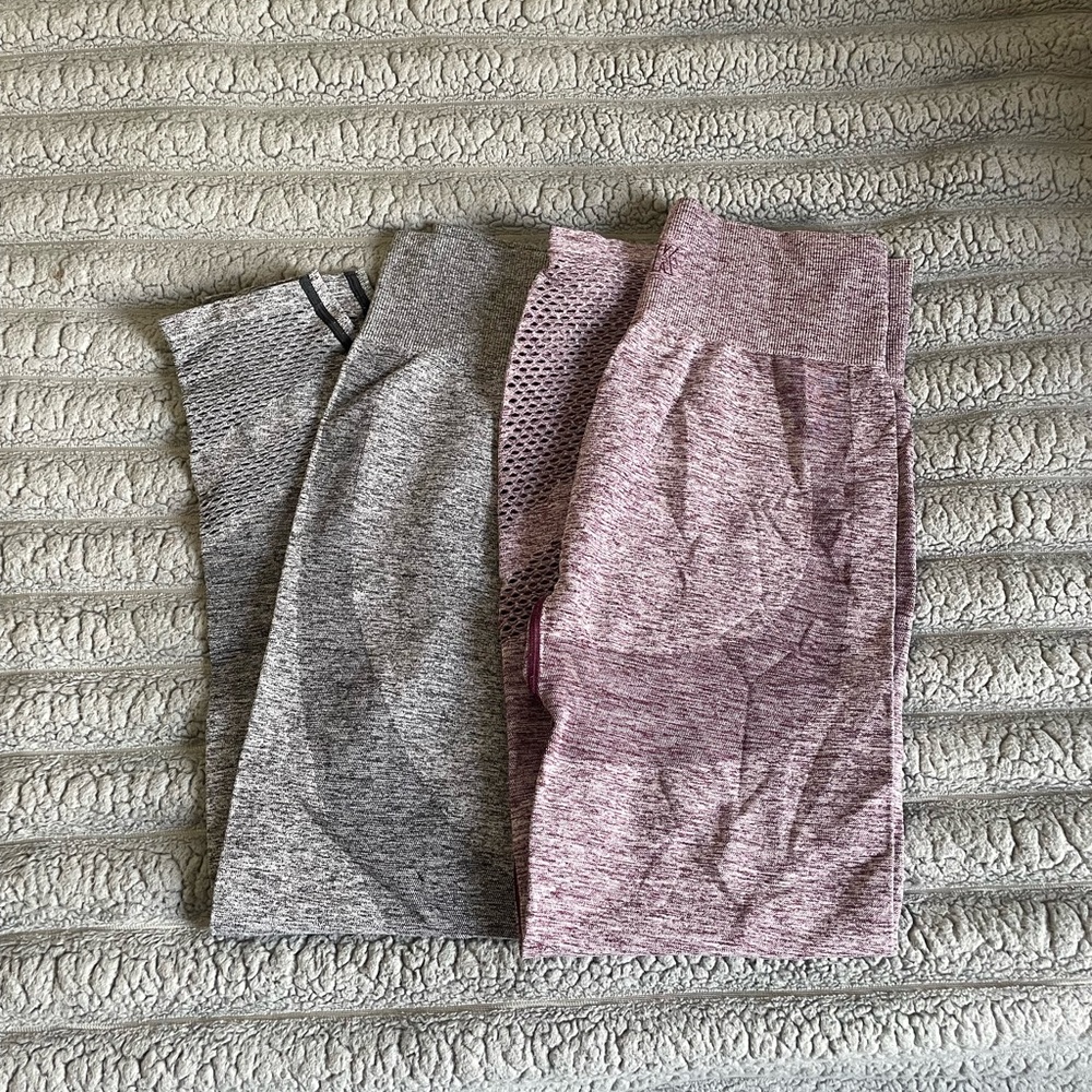 PINK Victoria's Secret Women’s Seamless Leggings in Gray and Pink/Purple
